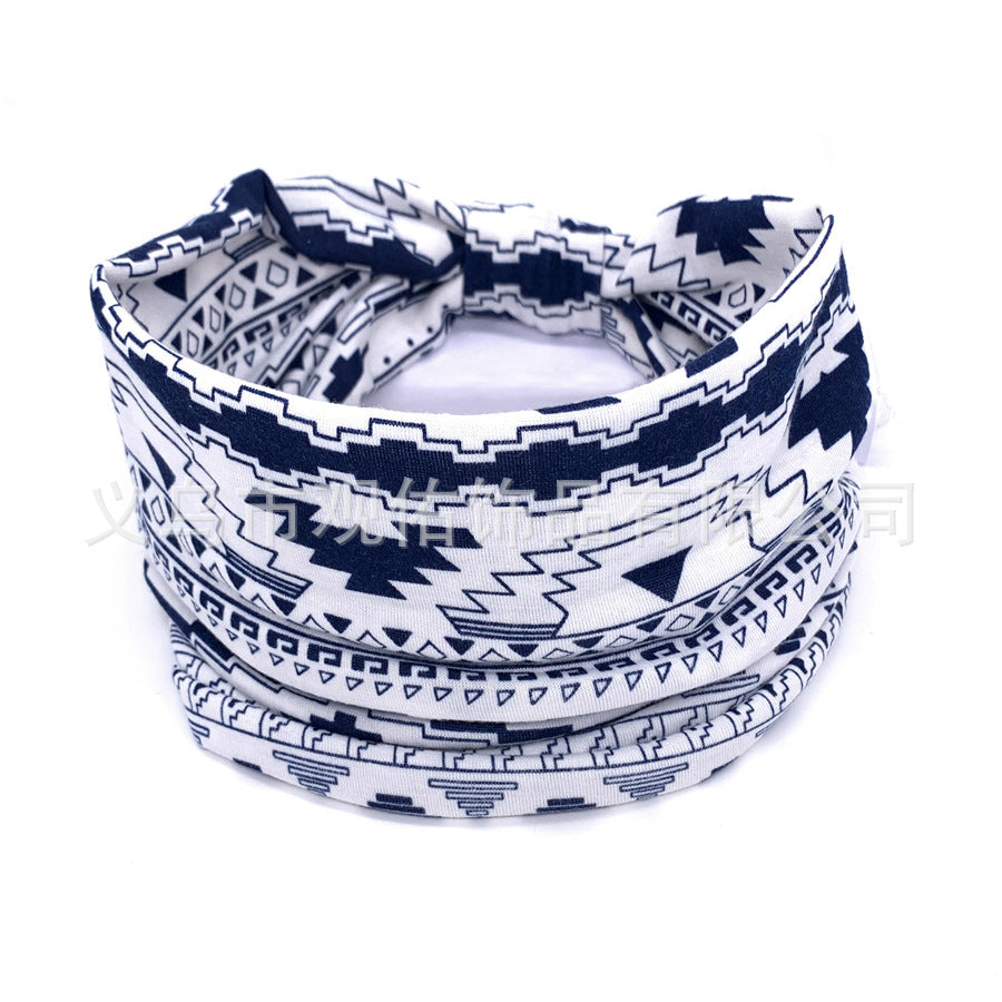 Wholesale Printed Women's Wide-brimmed Sports Women's Sweat-absorbing Headscarf